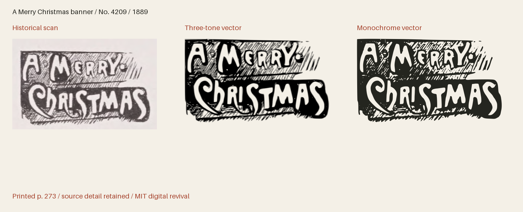 Historical scan beside the three-tone and monochrome vector revivals