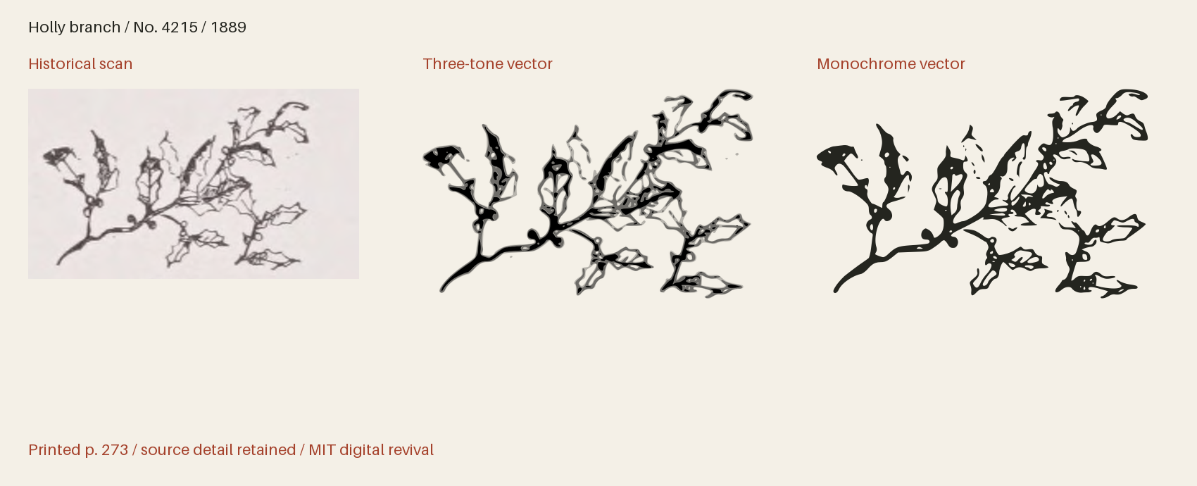 Historical scan beside the three-tone and monochrome vector revivals