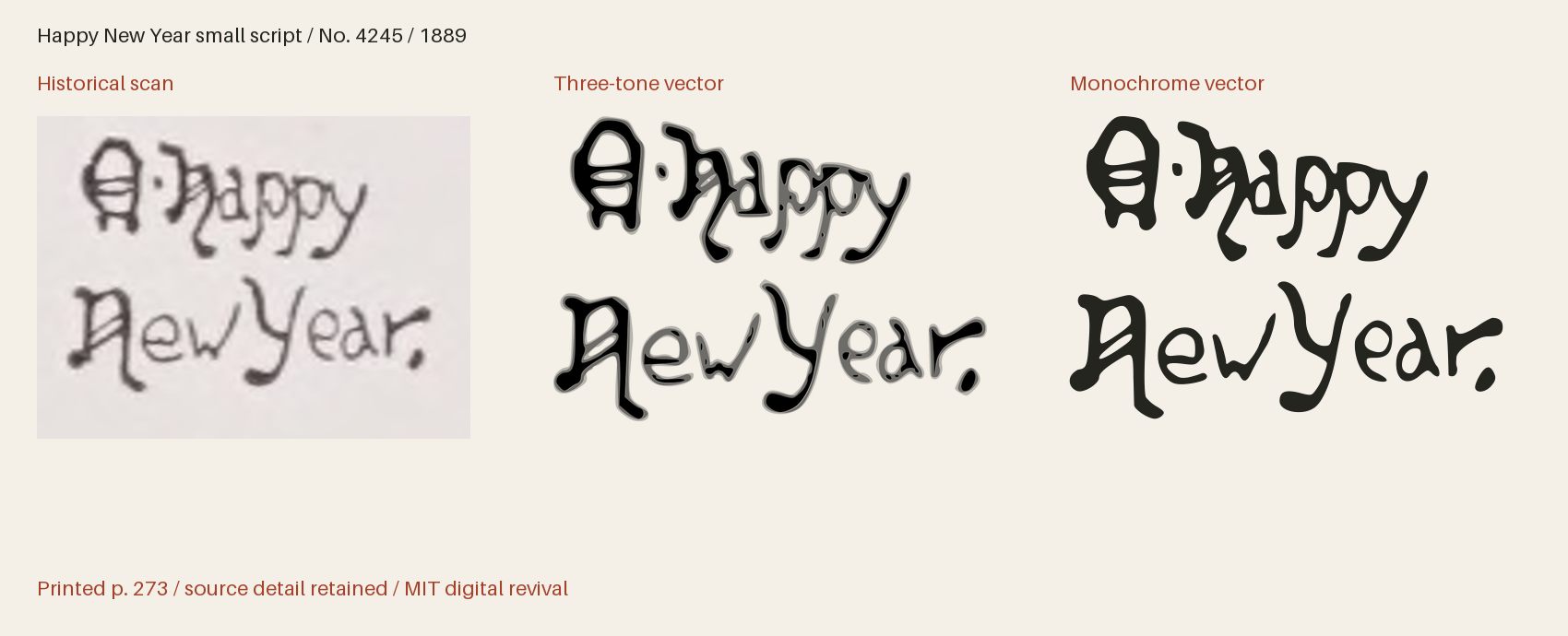 Historical scan beside the three-tone and monochrome vector revivals