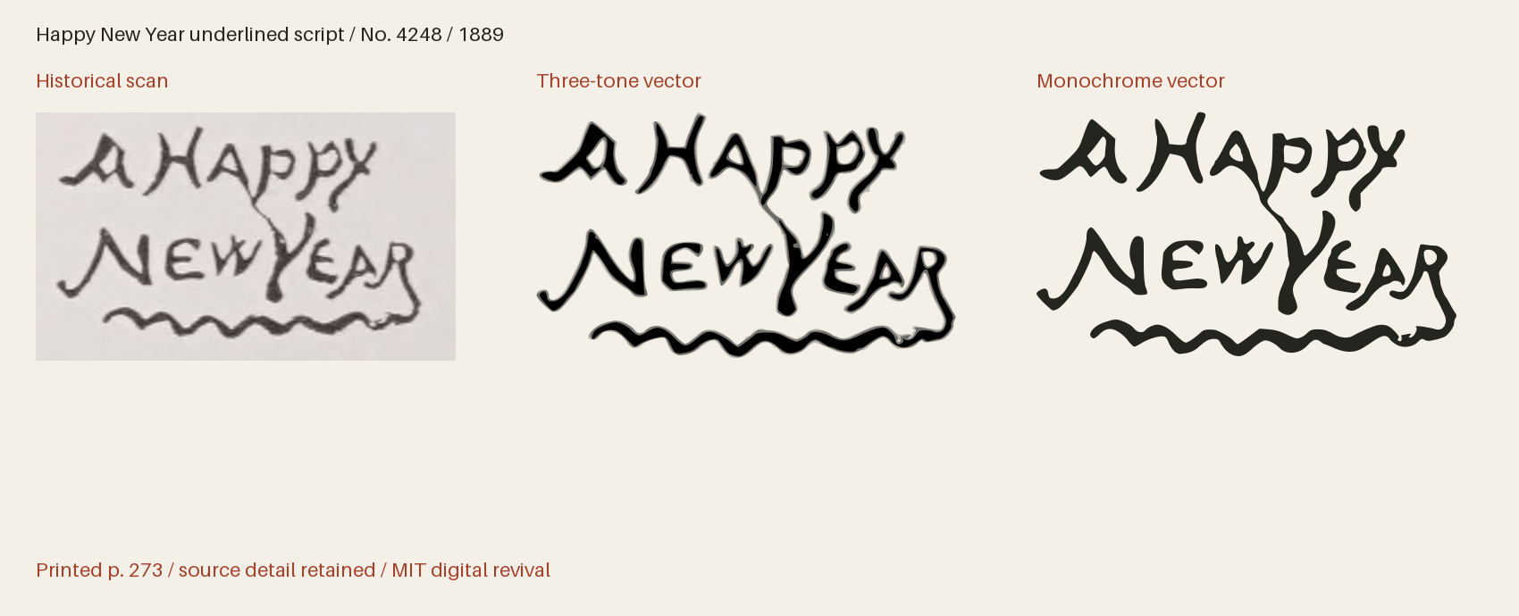 Historical scan beside the three-tone and monochrome vector revivals
