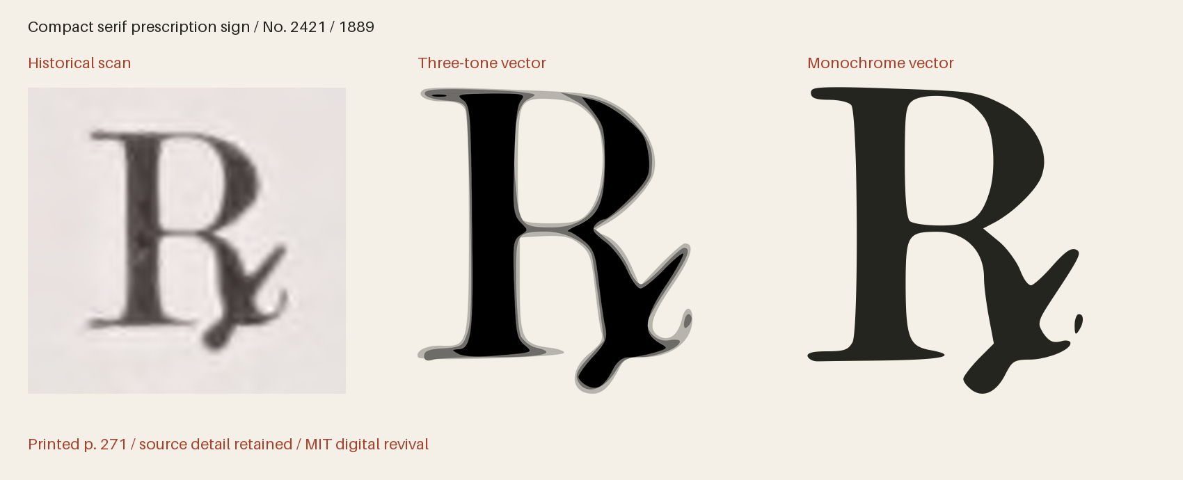Historical scan beside the three-tone and monochrome vector revivals