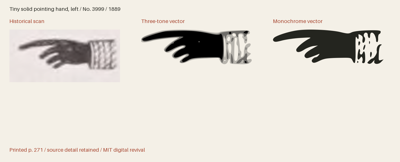 Historical scan beside the three-tone and monochrome vector revivals