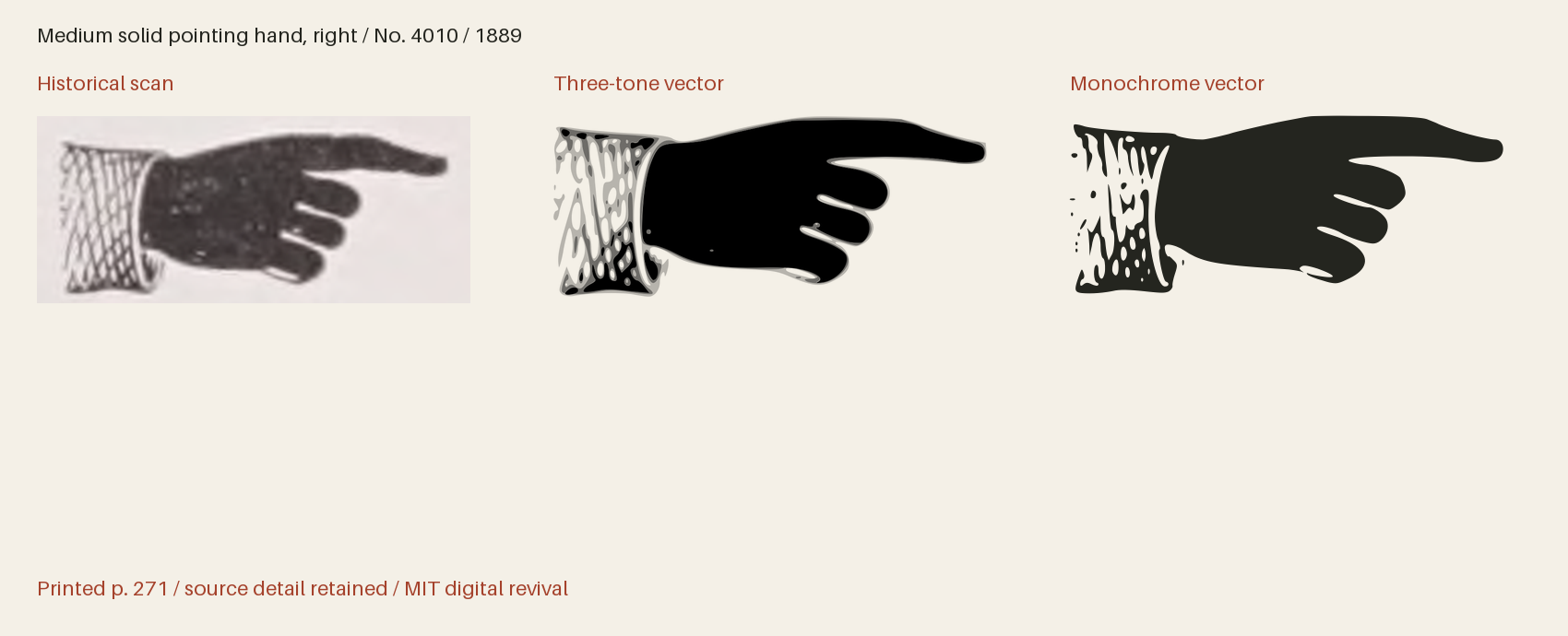 Historical scan beside the three-tone and monochrome vector revivals