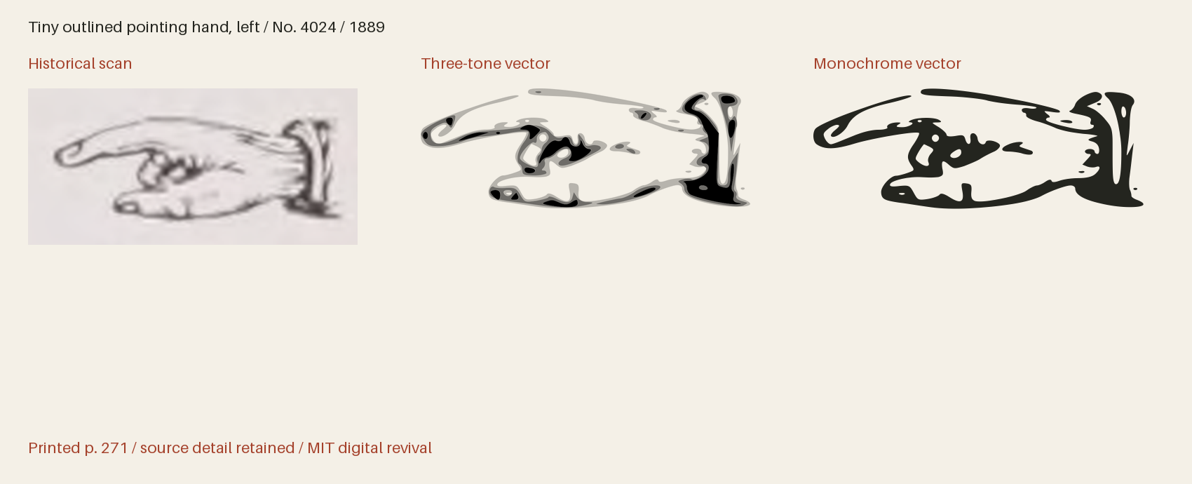Historical scan beside the three-tone and monochrome vector revivals