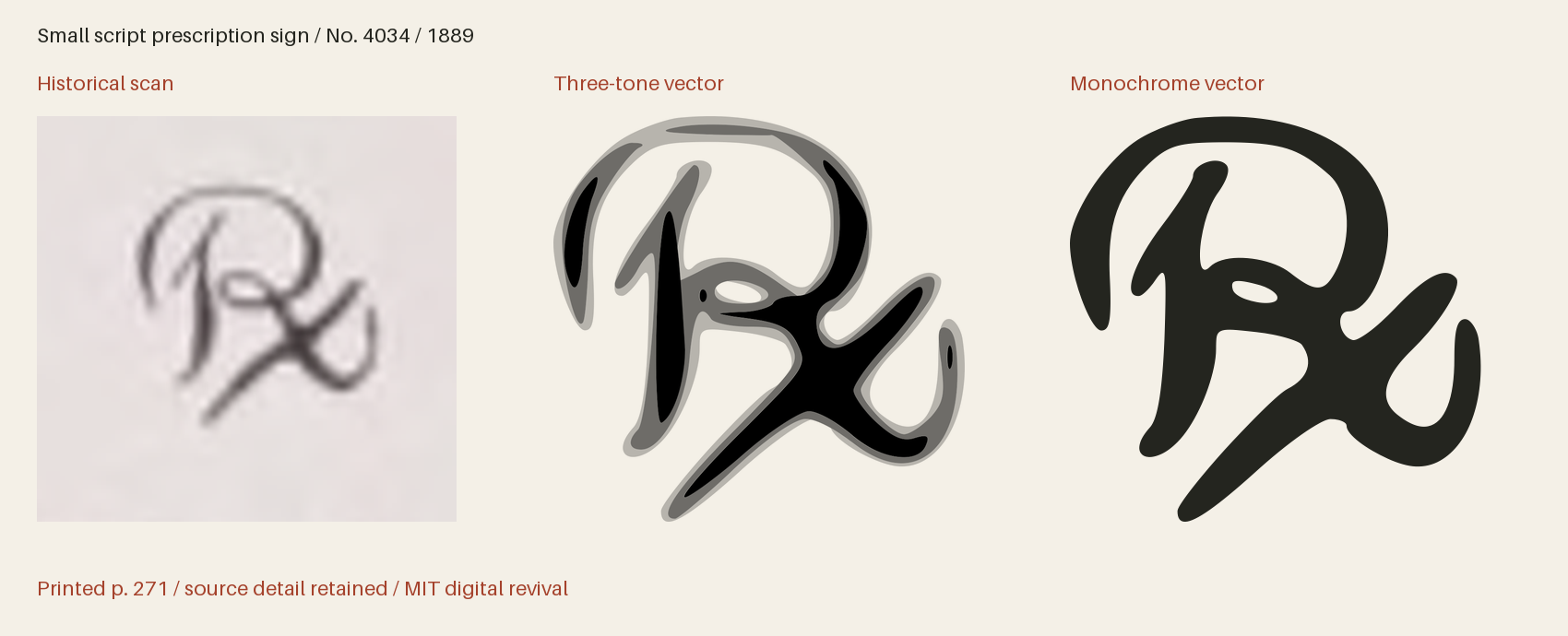 Historical scan beside the three-tone and monochrome vector revivals