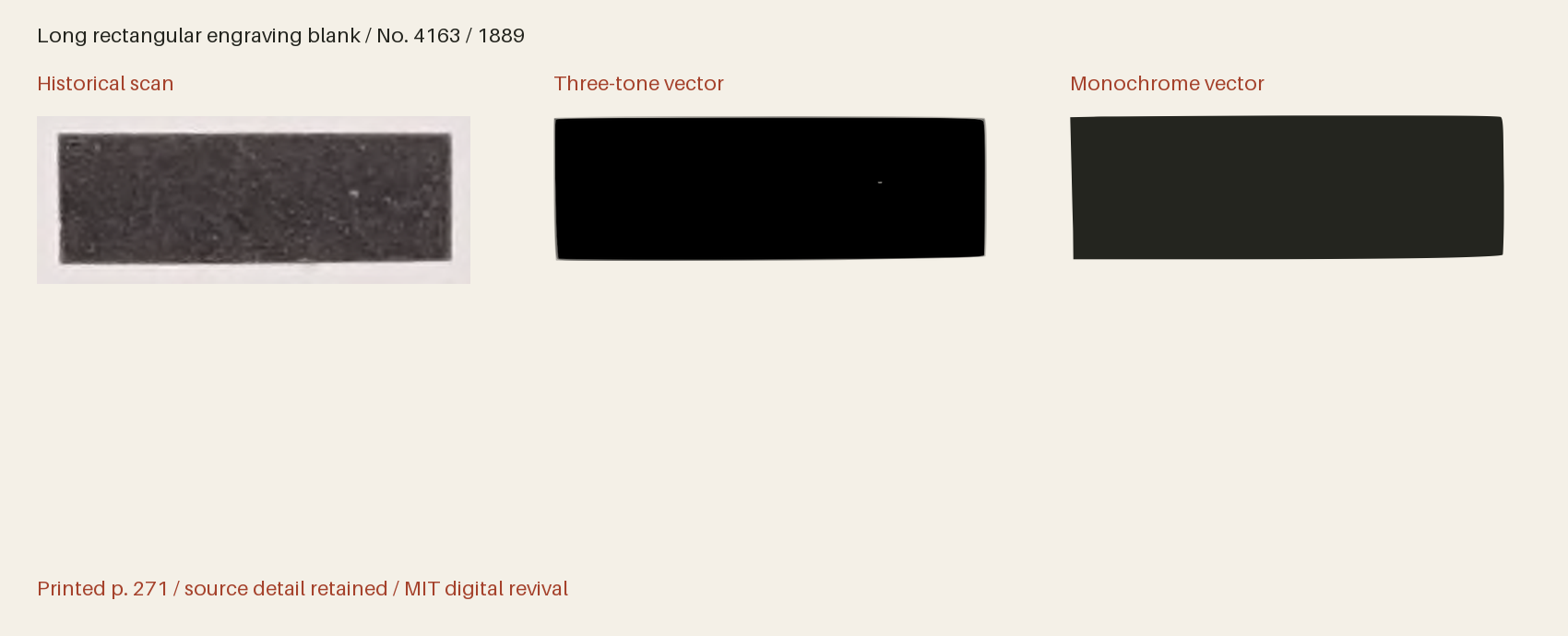 Historical scan beside the three-tone and monochrome vector revivals