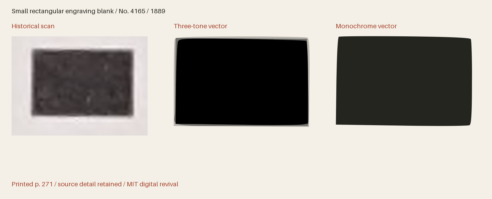 Historical scan beside the three-tone and monochrome vector revivals