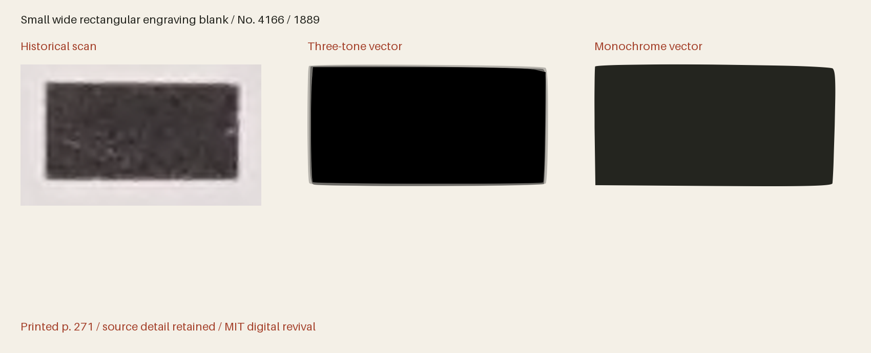 Historical scan beside the three-tone and monochrome vector revivals