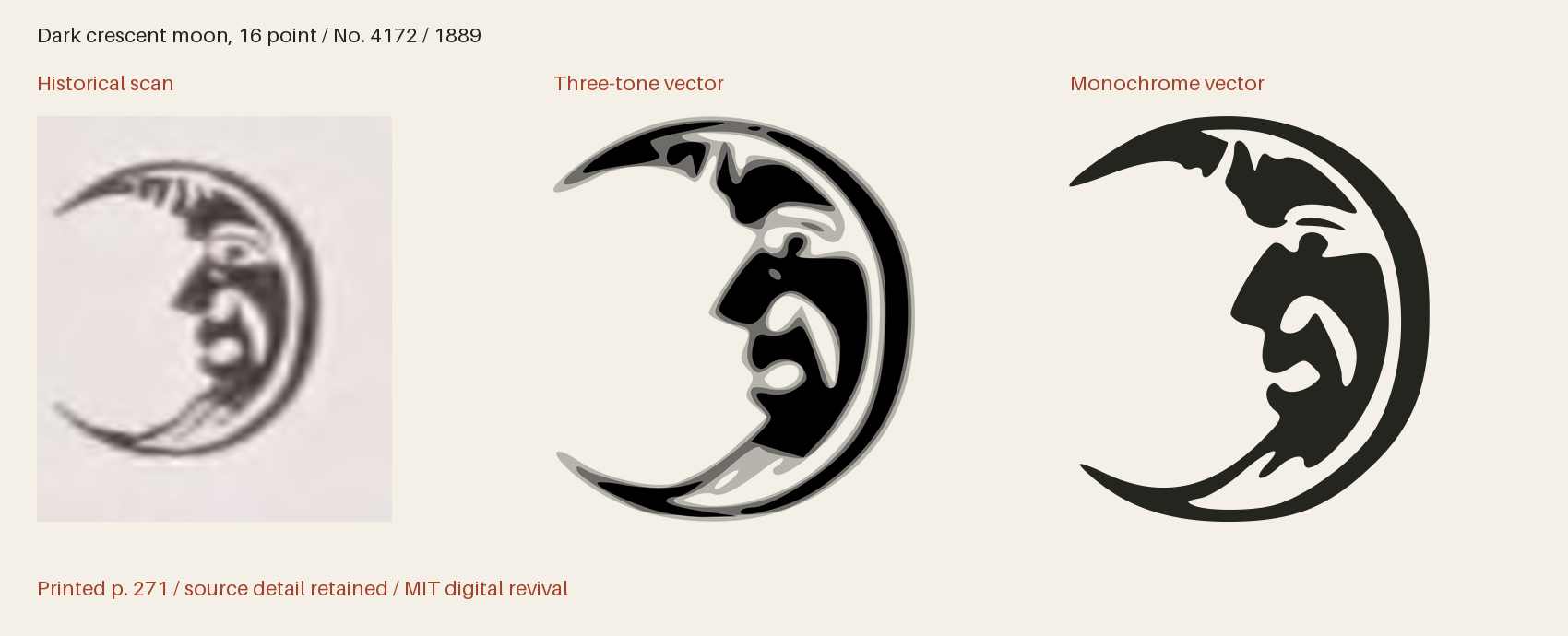 Historical scan beside the three-tone and monochrome vector revivals