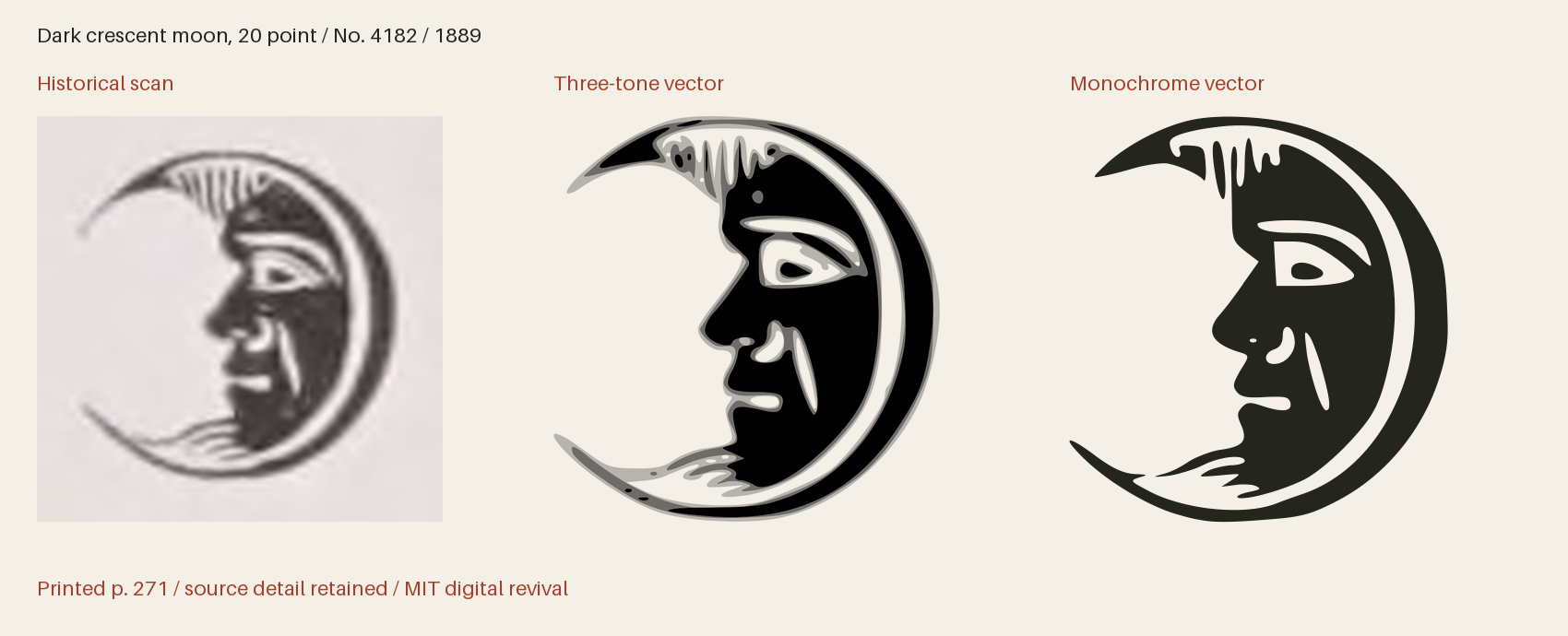 Historical scan beside the three-tone and monochrome vector revivals