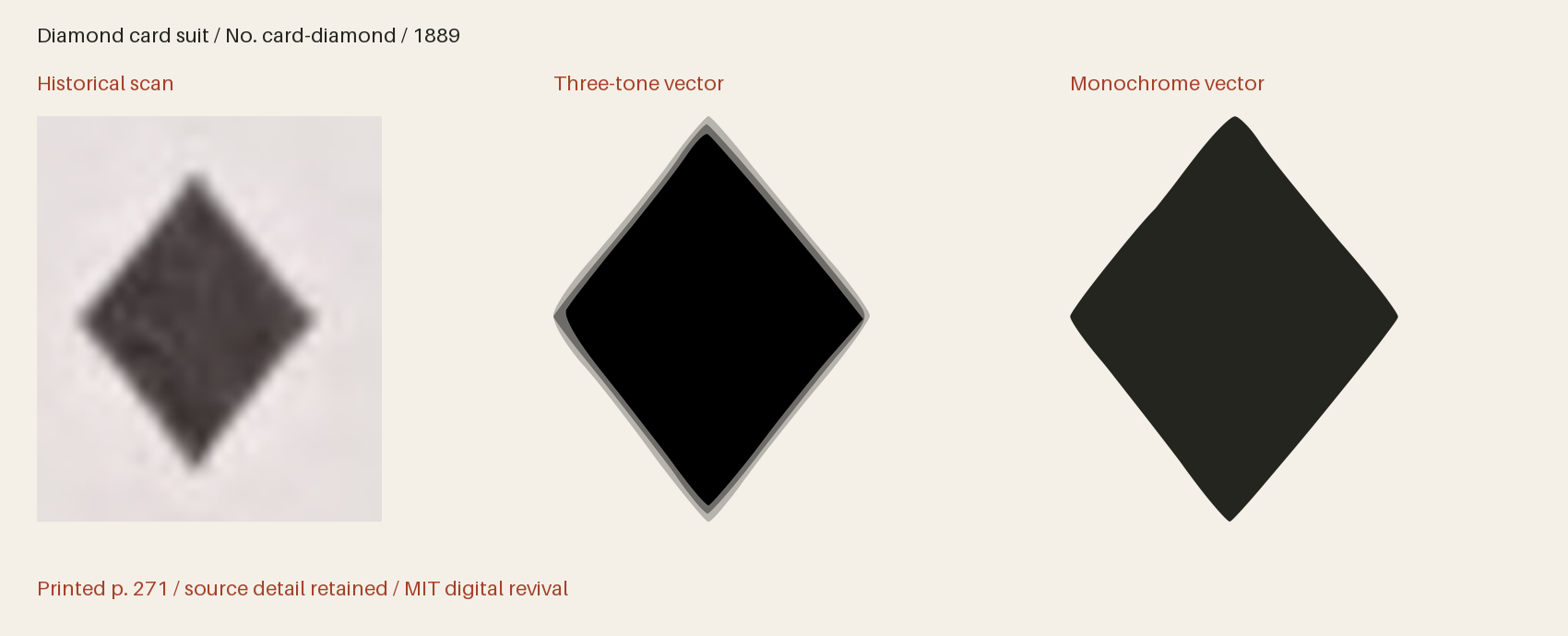 Historical scan beside the three-tone and monochrome vector revivals