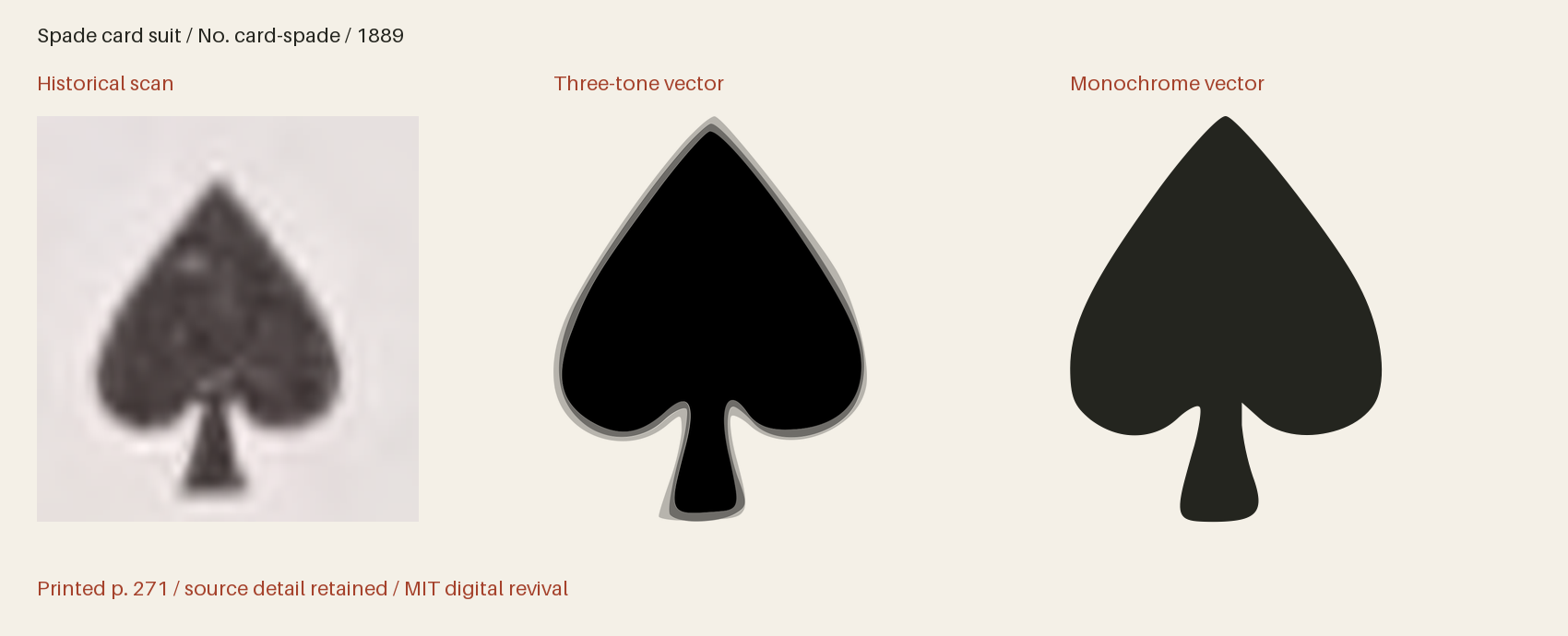 Historical scan beside the three-tone and monochrome vector revivals