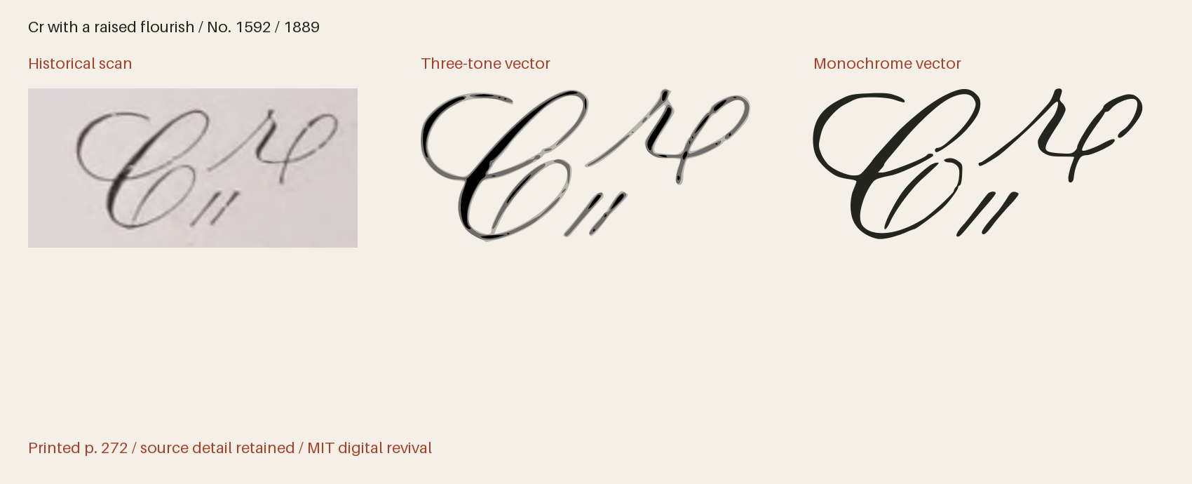 Historical scan beside the three-tone and monochrome vector revivals