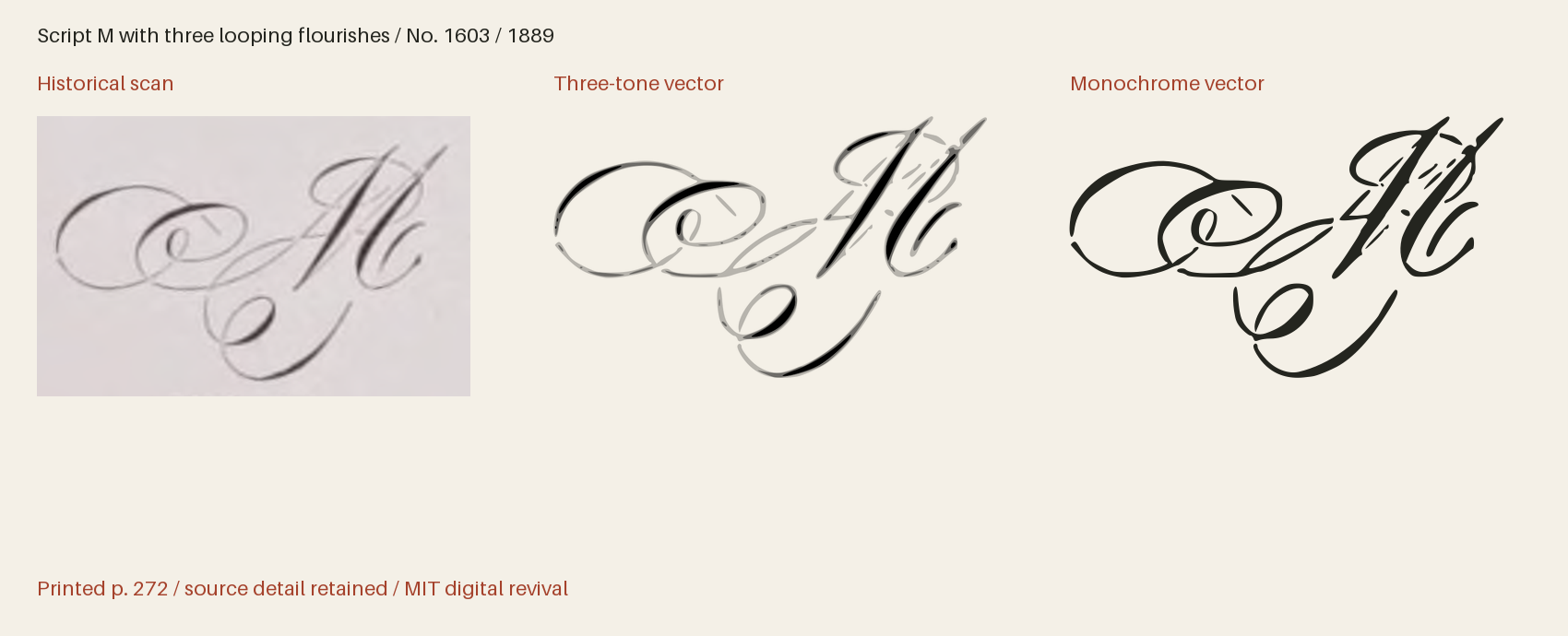 Historical scan beside the three-tone and monochrome vector revivals