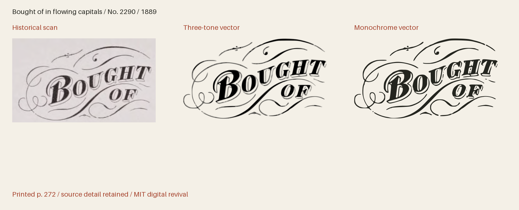 Historical scan beside the three-tone and monochrome vector revivals