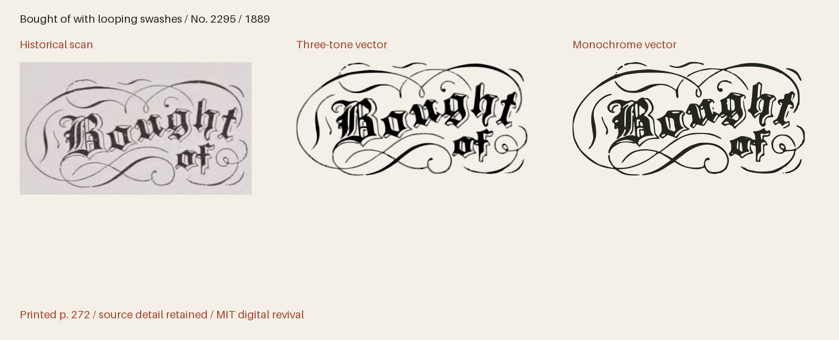 Historical scan beside the three-tone and monochrome vector revivals
