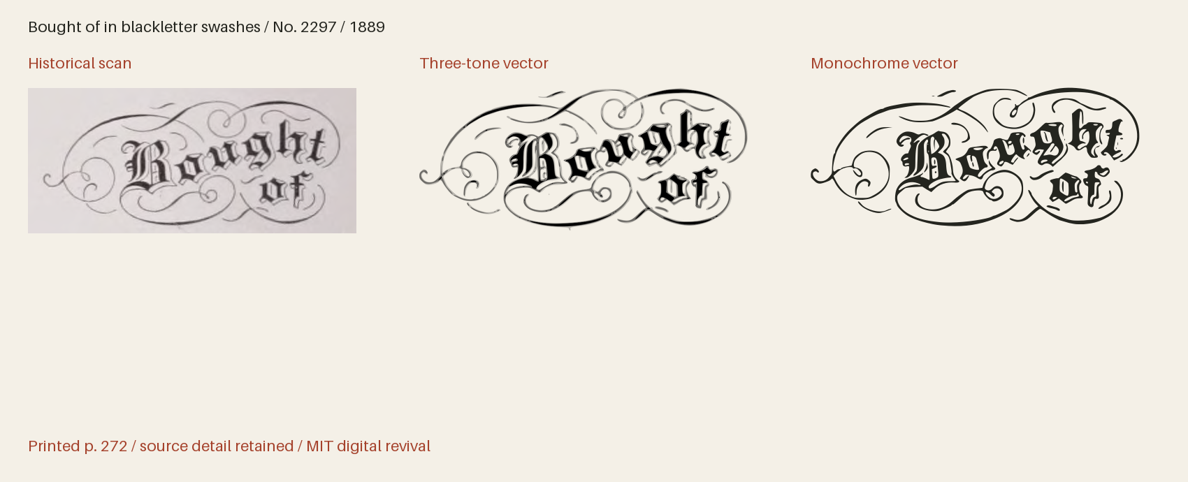 Historical scan beside the three-tone and monochrome vector revivals