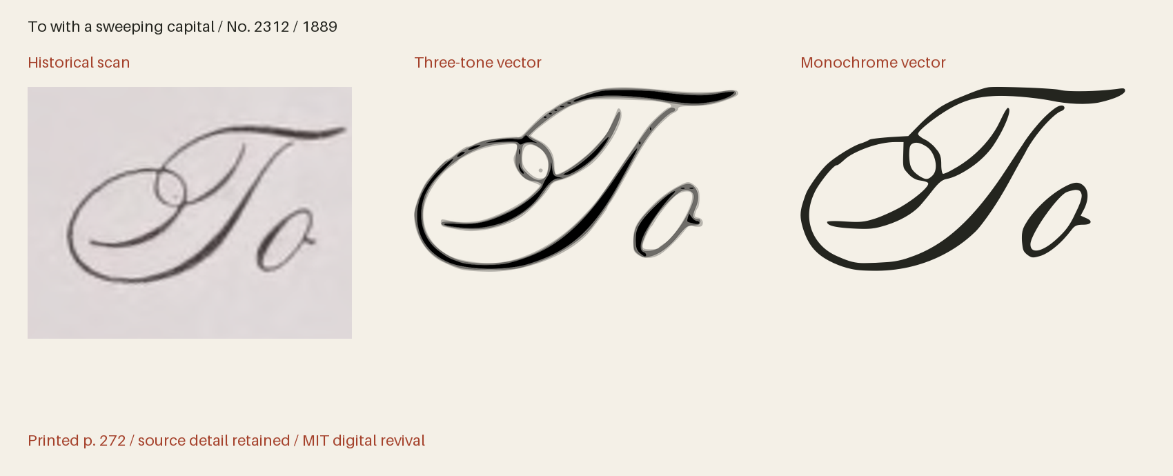 Historical scan beside the three-tone and monochrome vector revivals