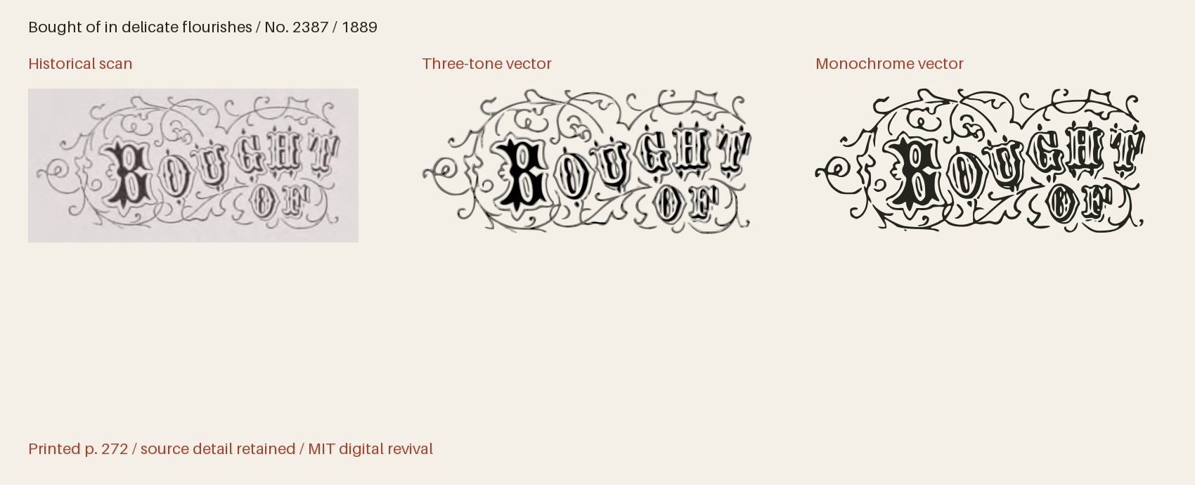 Historical scan beside the three-tone and monochrome vector revivals