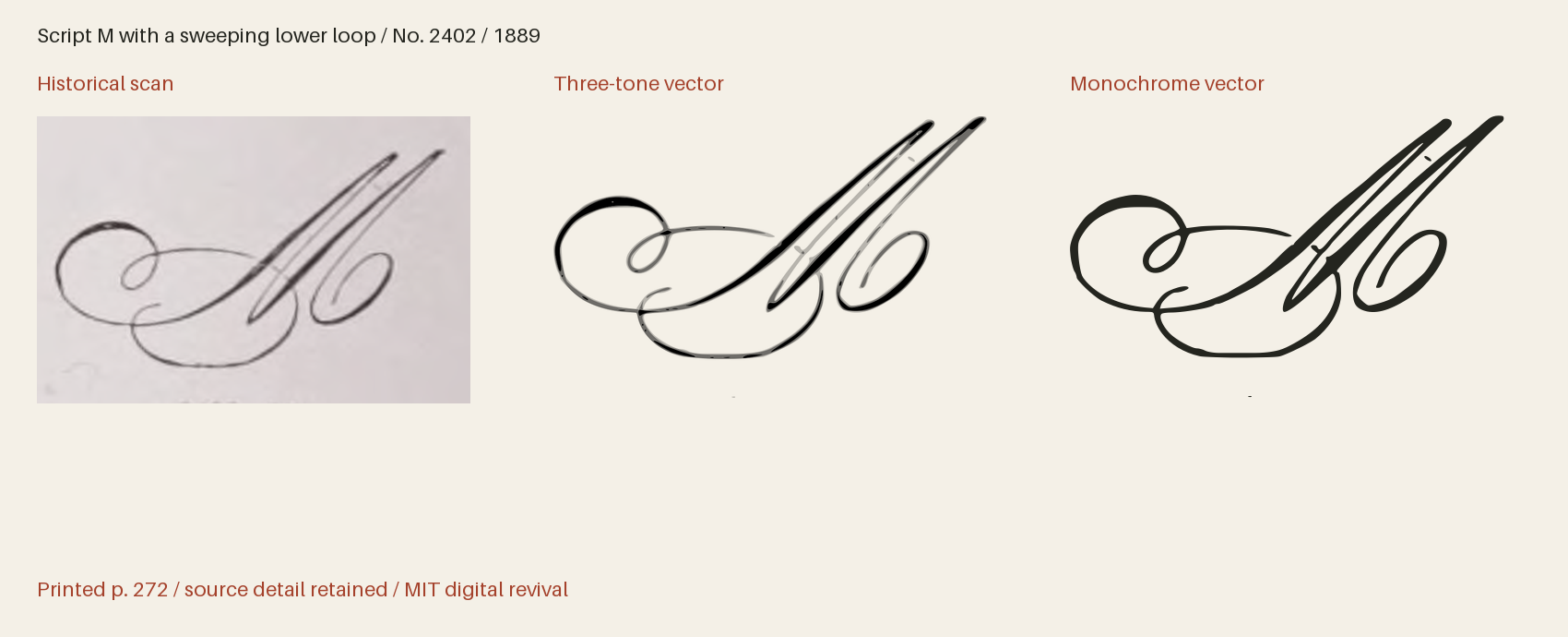 Historical scan beside the three-tone and monochrome vector revivals