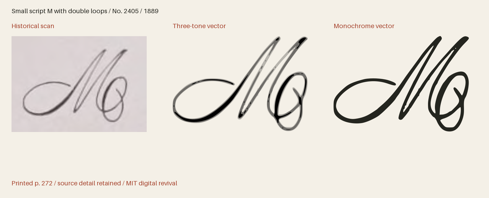Historical scan beside the three-tone and monochrome vector revivals