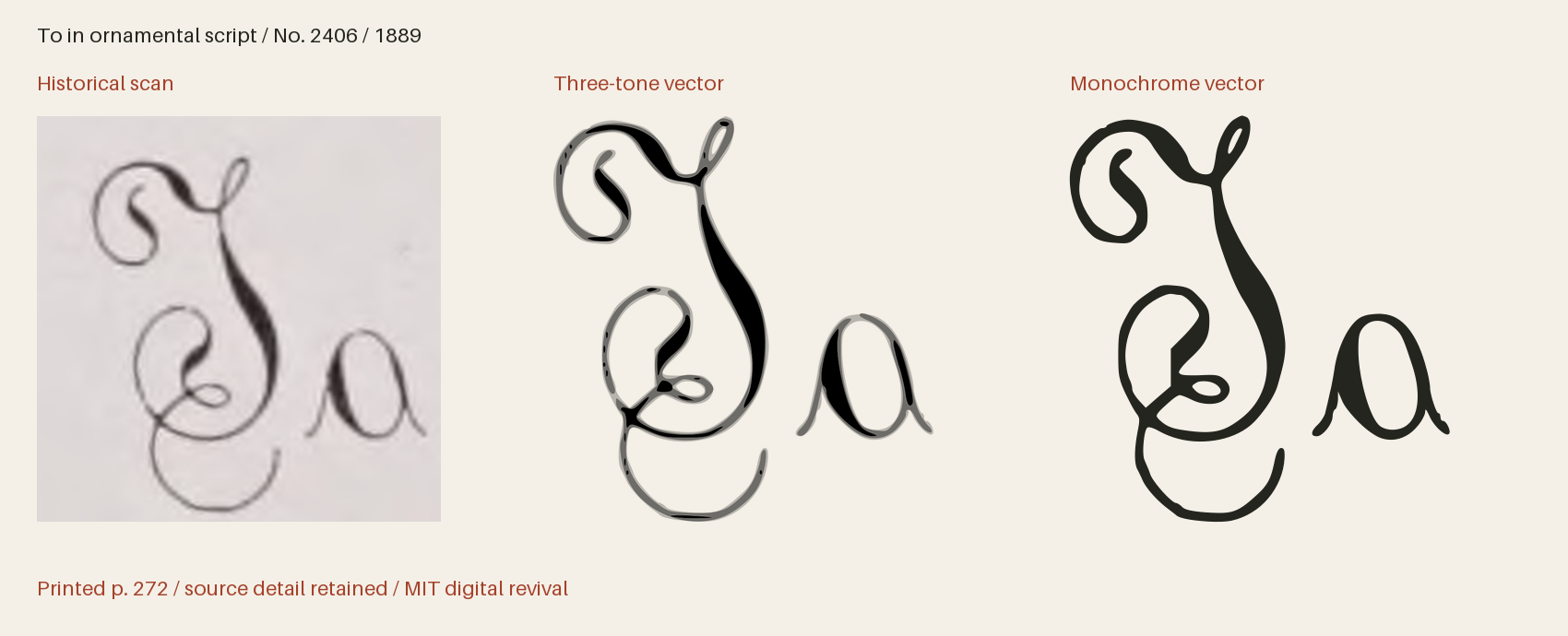 Historical scan beside the three-tone and monochrome vector revivals