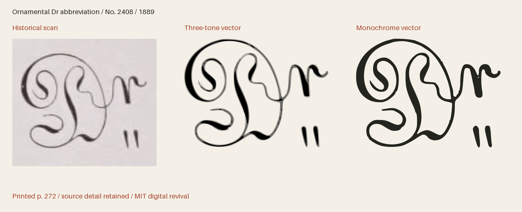 Historical scan beside the three-tone and monochrome vector revivals