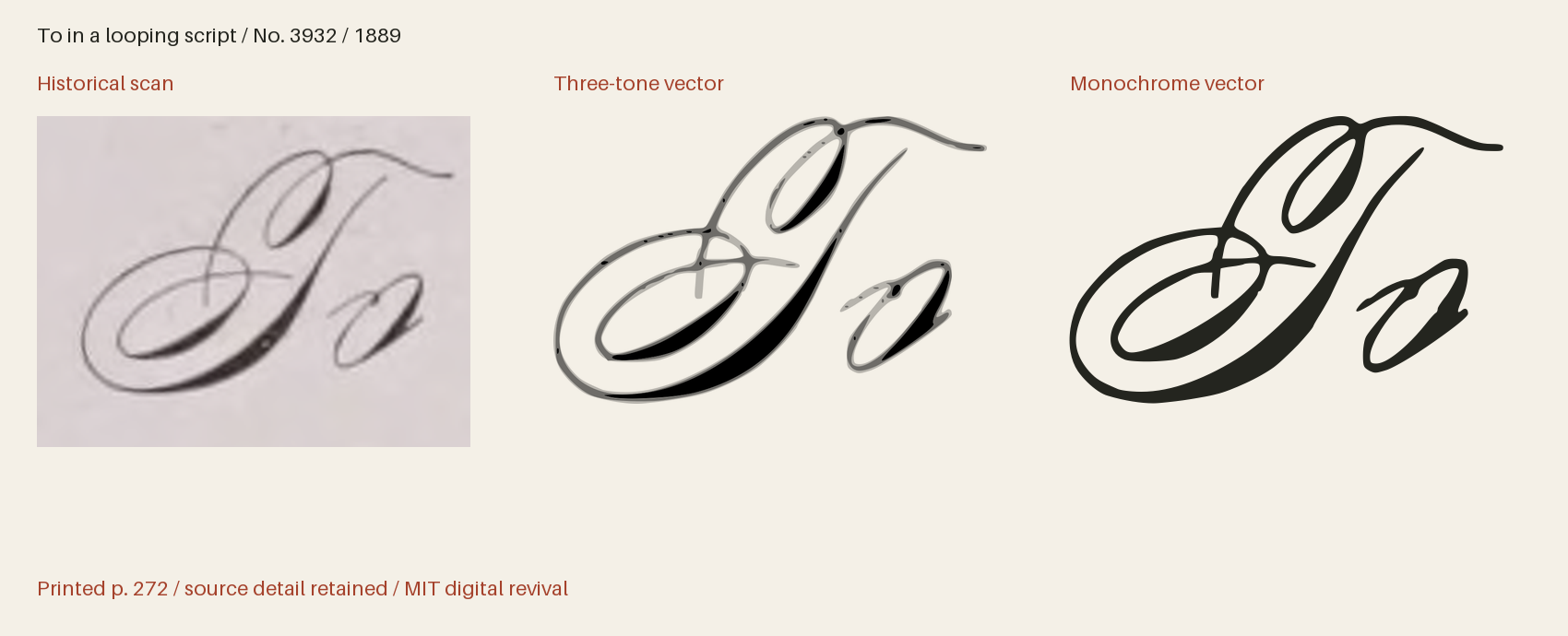 Historical scan beside the three-tone and monochrome vector revivals