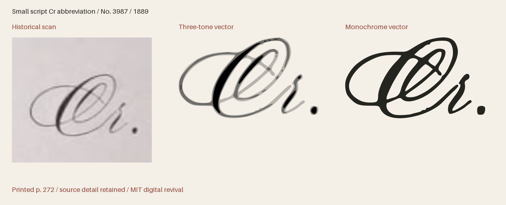 Historical scan beside the three-tone and monochrome vector revivals