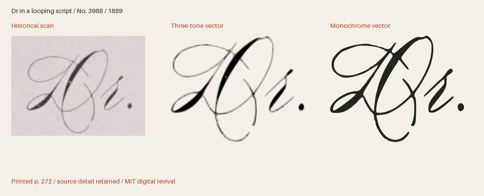 Historical scan beside the three-tone and monochrome vector revivals
