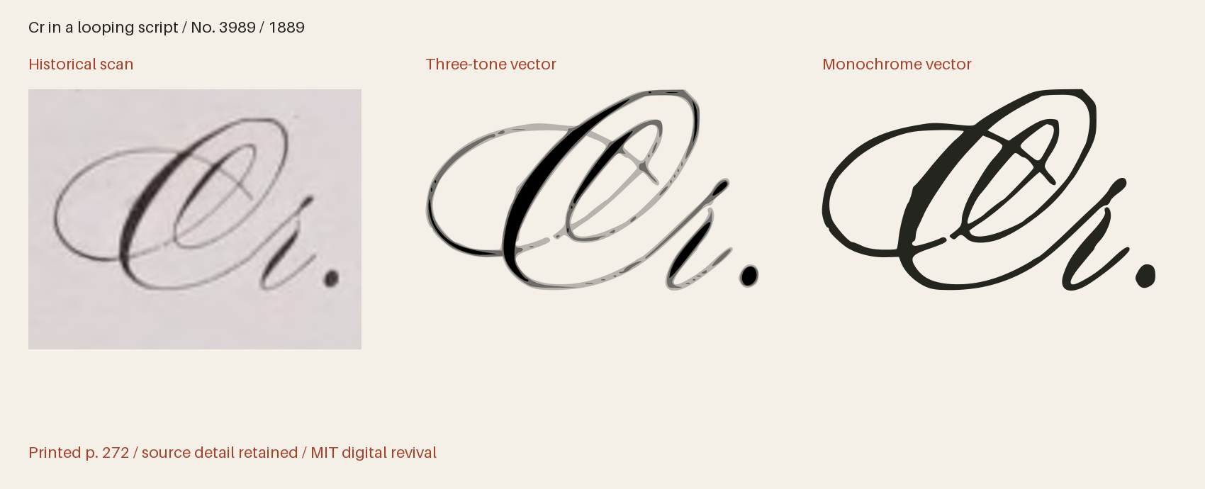 Historical scan beside the three-tone and monochrome vector revivals