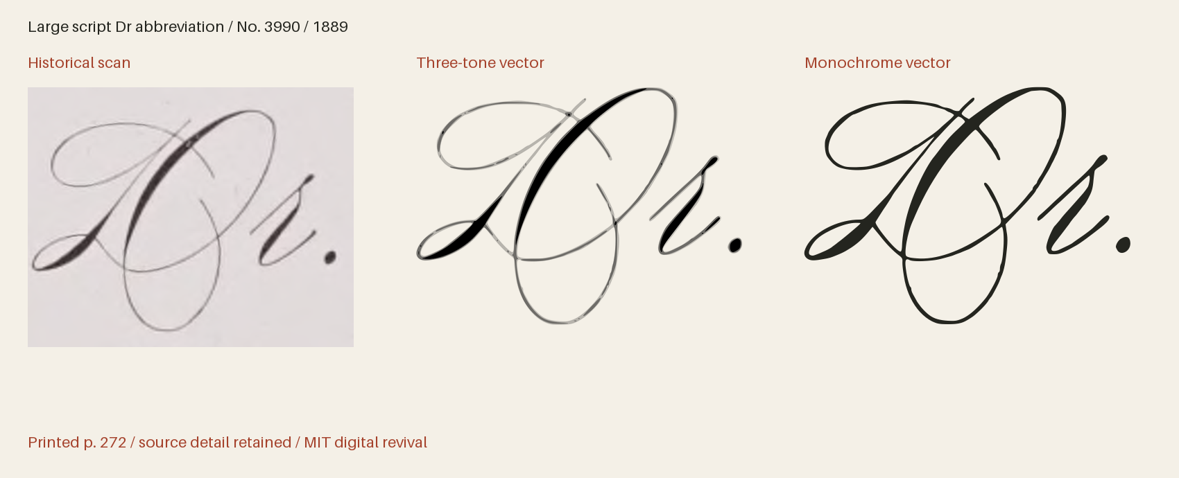 Historical scan beside the three-tone and monochrome vector revivals