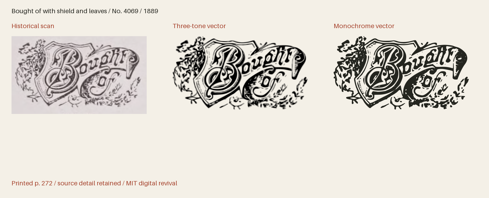 Historical scan beside the three-tone and monochrome vector revivals