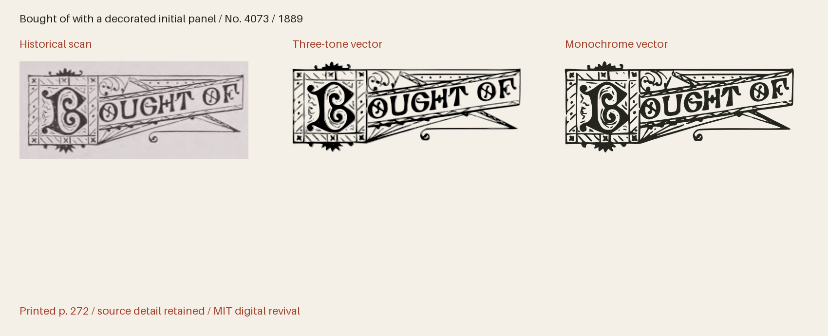 Historical scan beside the three-tone and monochrome vector revivals