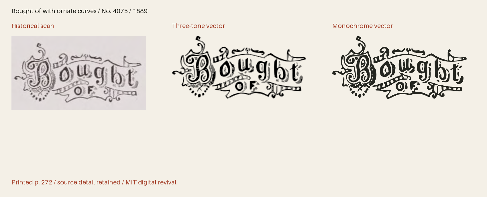 Historical scan beside the three-tone and monochrome vector revivals