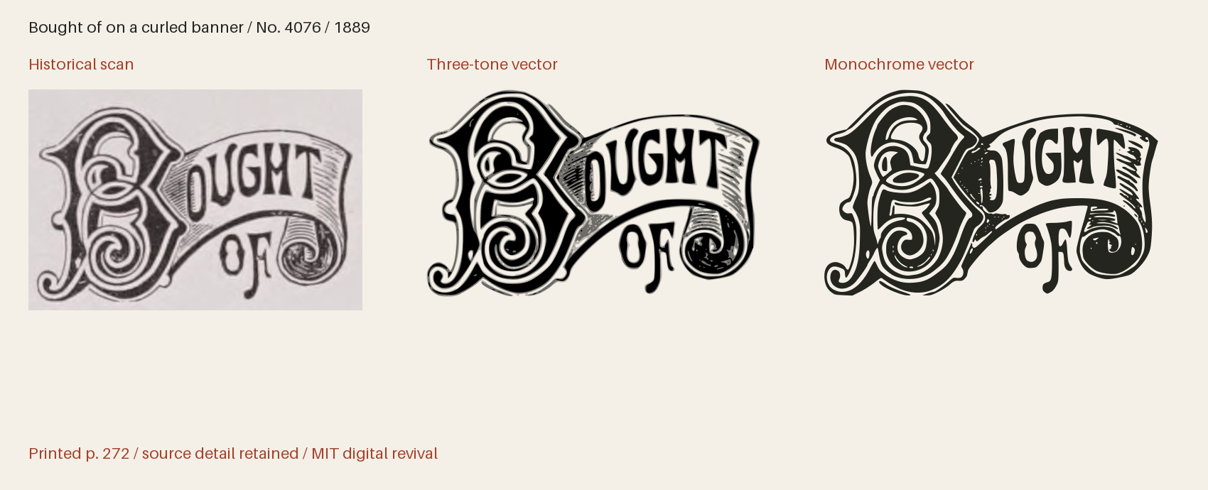 Historical scan beside the three-tone and monochrome vector revivals