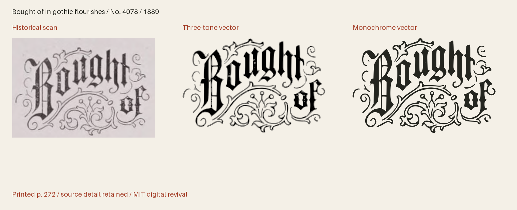 Historical scan beside the three-tone and monochrome vector revivals