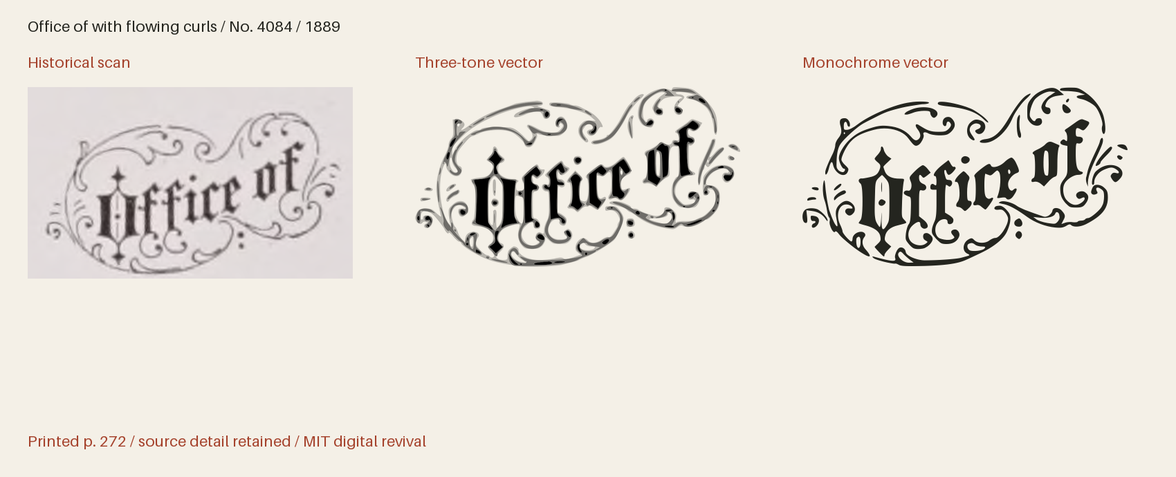Historical scan beside the three-tone and monochrome vector revivals
