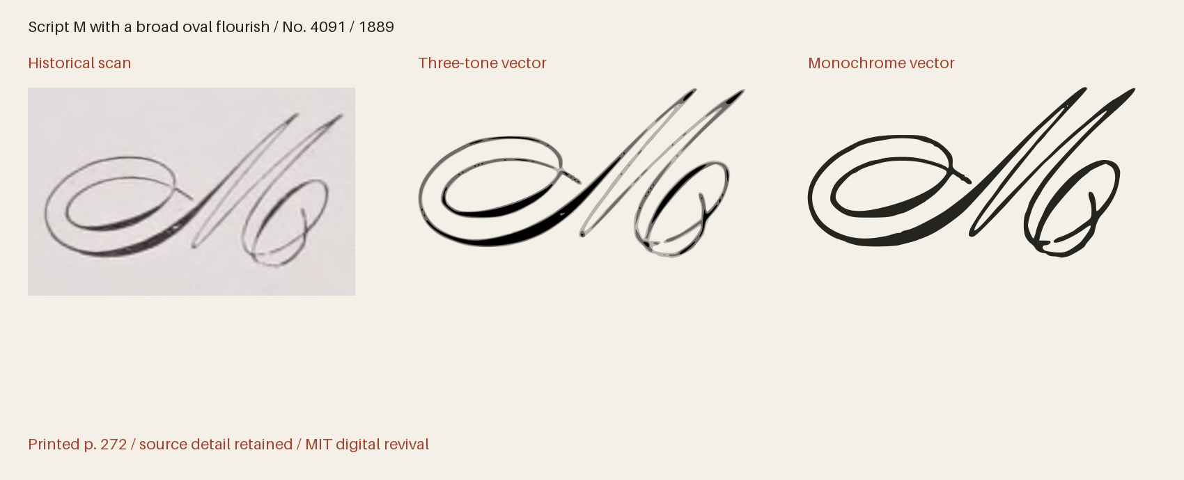 Historical scan beside the three-tone and monochrome vector revivals
