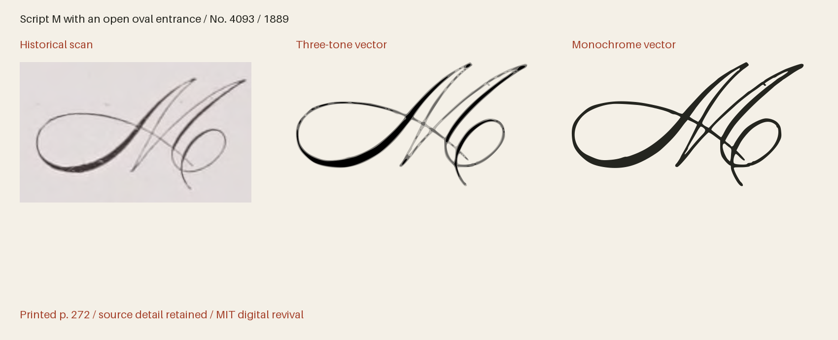 Historical scan beside the three-tone and monochrome vector revivals