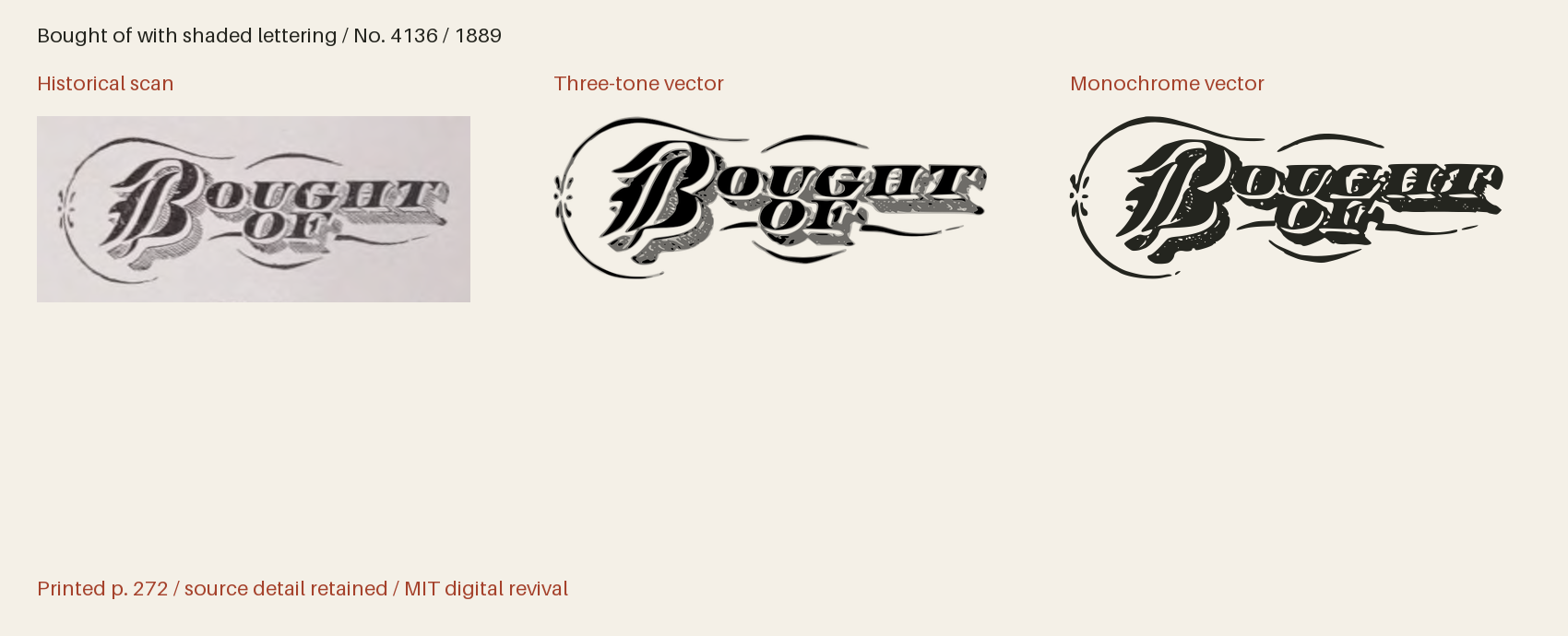 Historical scan beside the three-tone and monochrome vector revivals