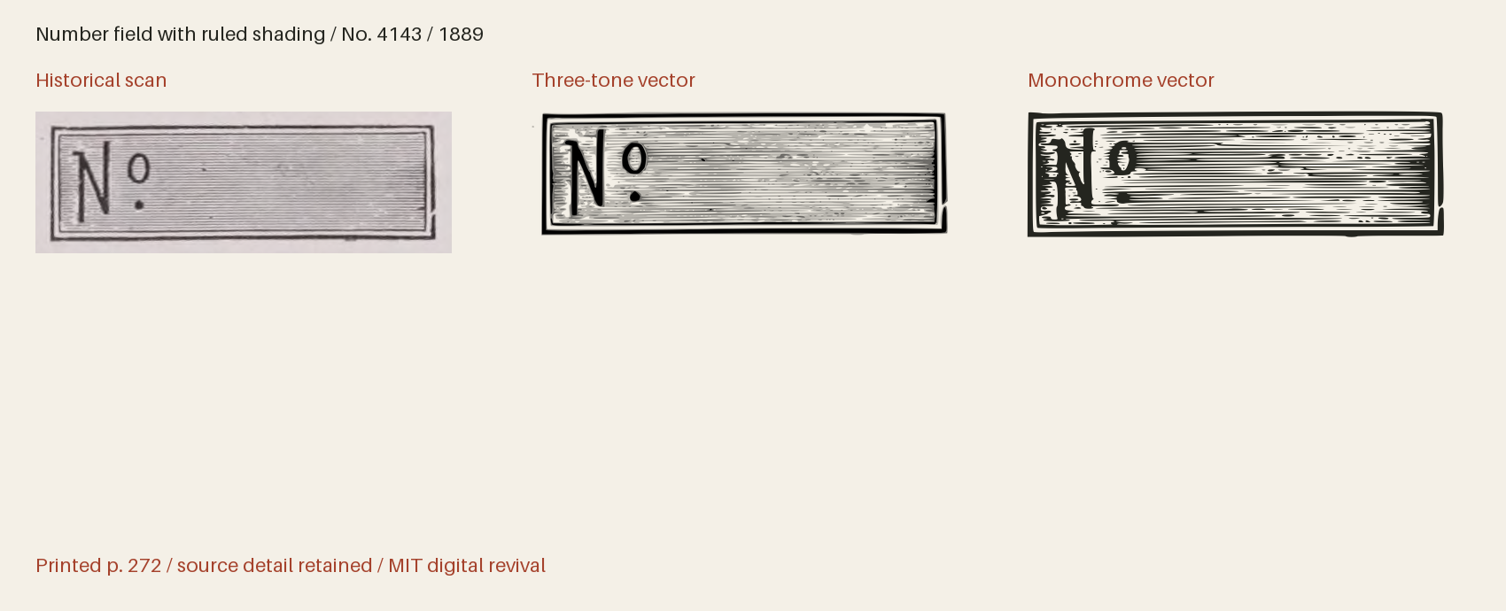 Historical scan beside the three-tone and monochrome vector revivals