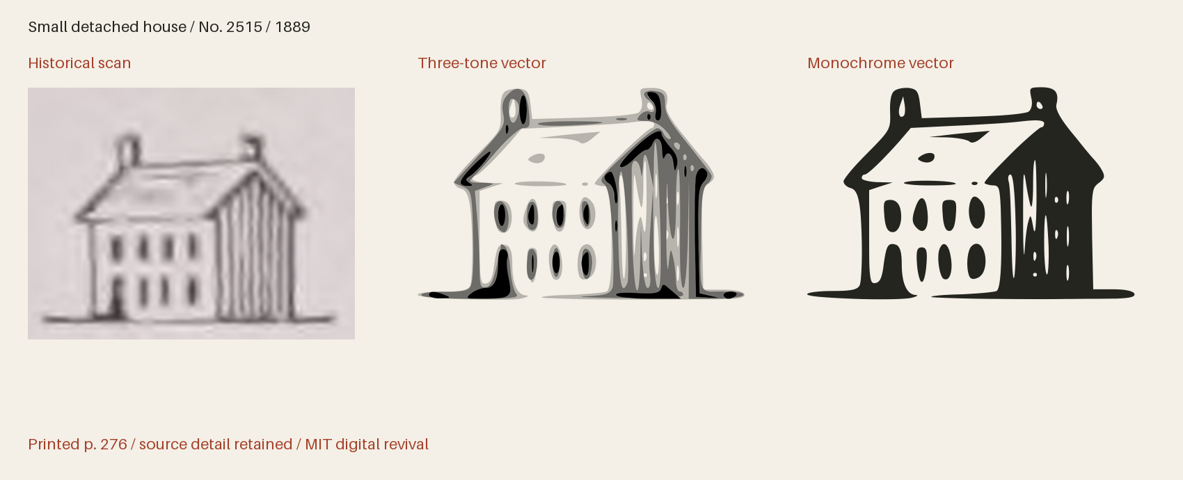 Historical scan beside the three-tone and monochrome vector revivals