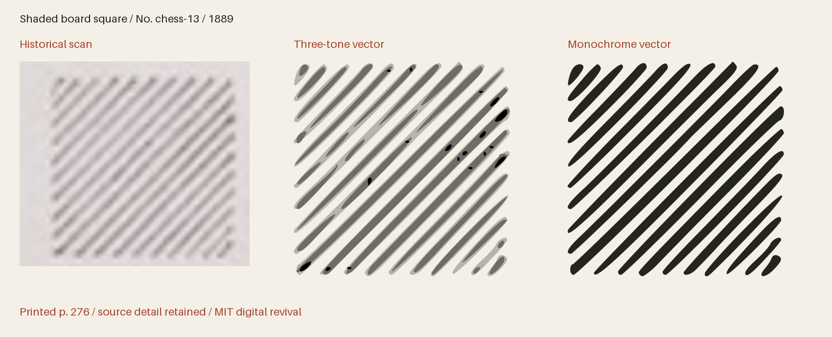 Historical scan beside the three-tone and monochrome vector revivals