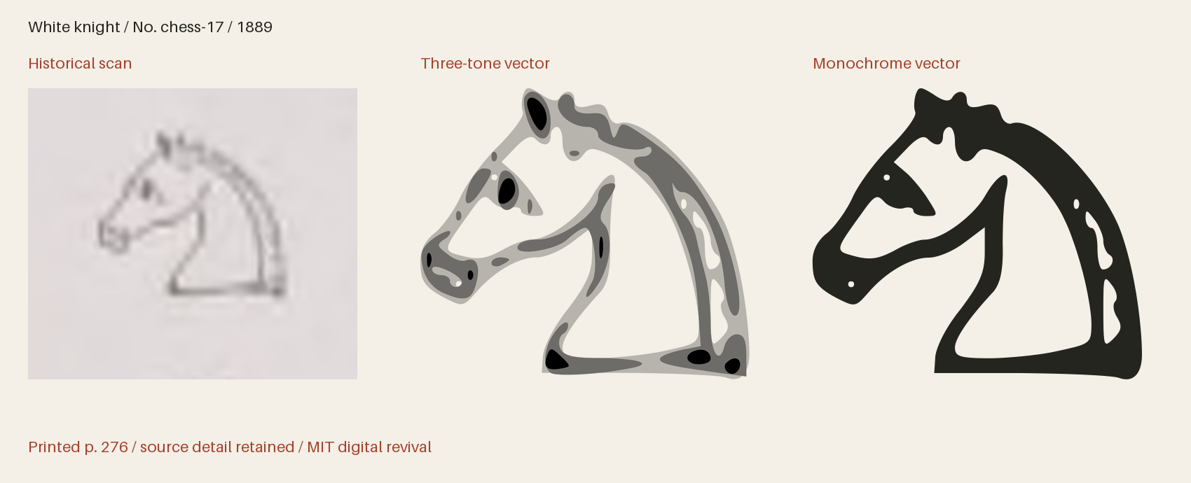 Historical scan beside the three-tone and monochrome vector revivals