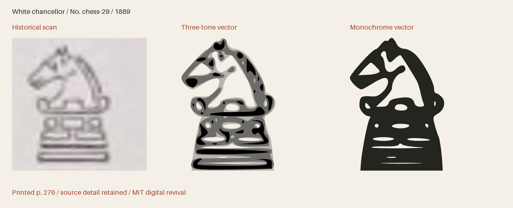 Historical scan beside the three-tone and monochrome vector revivals