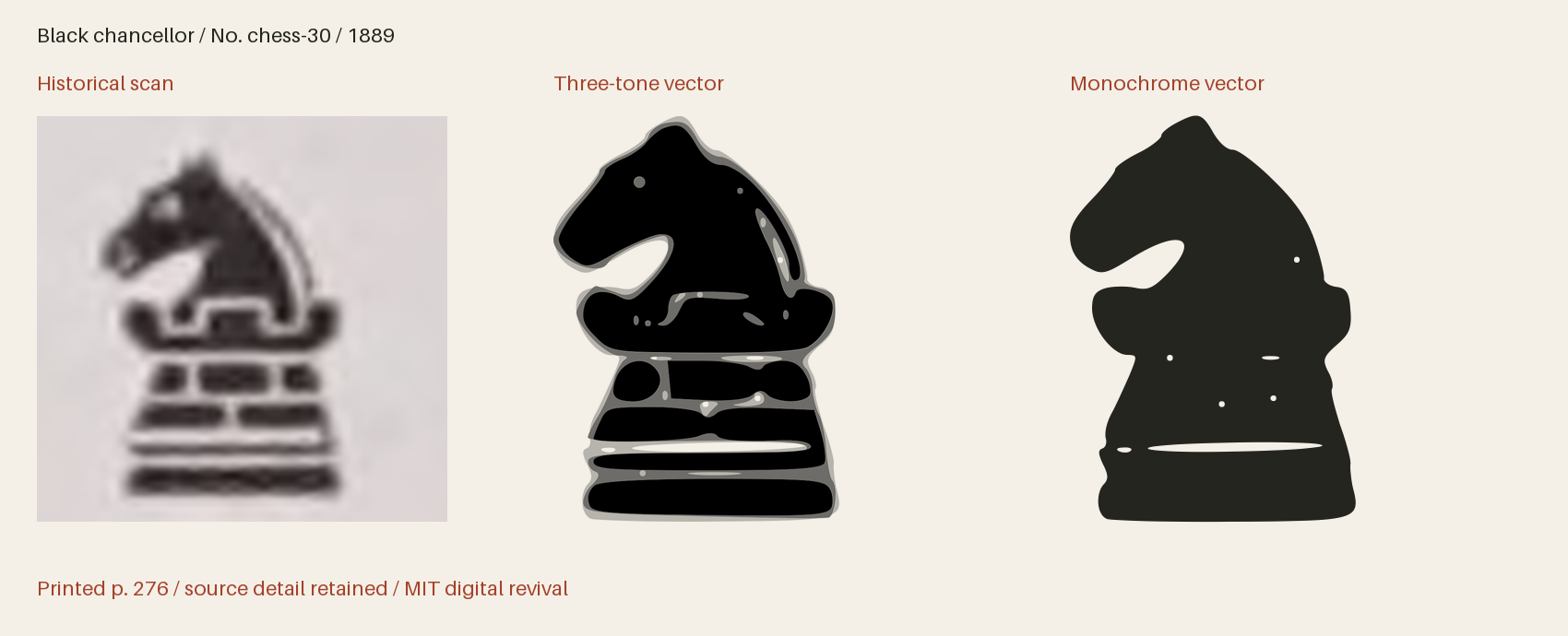 Historical scan beside the three-tone and monochrome vector revivals