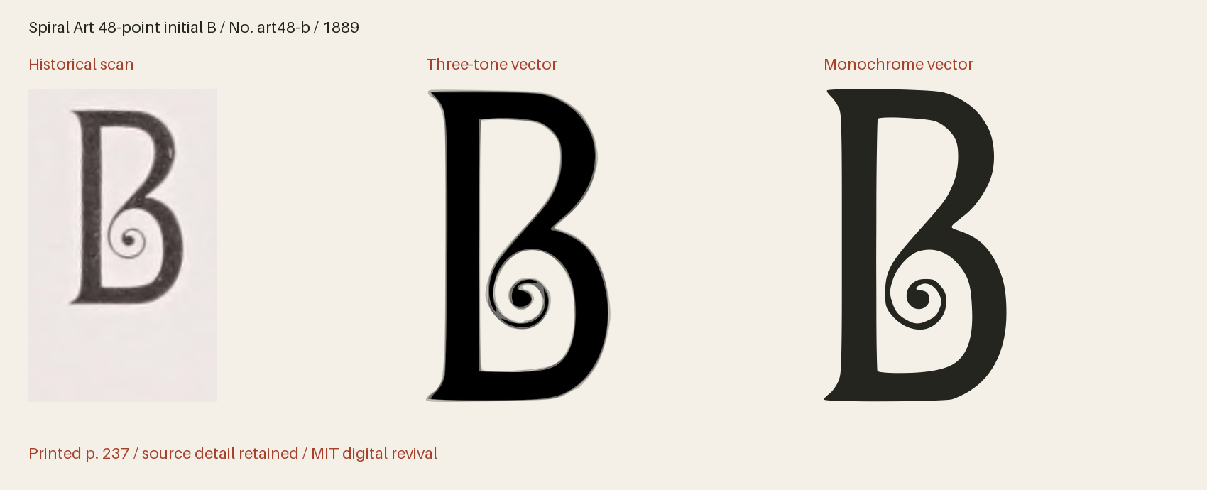 Historical scan beside the three-tone and monochrome vector revivals