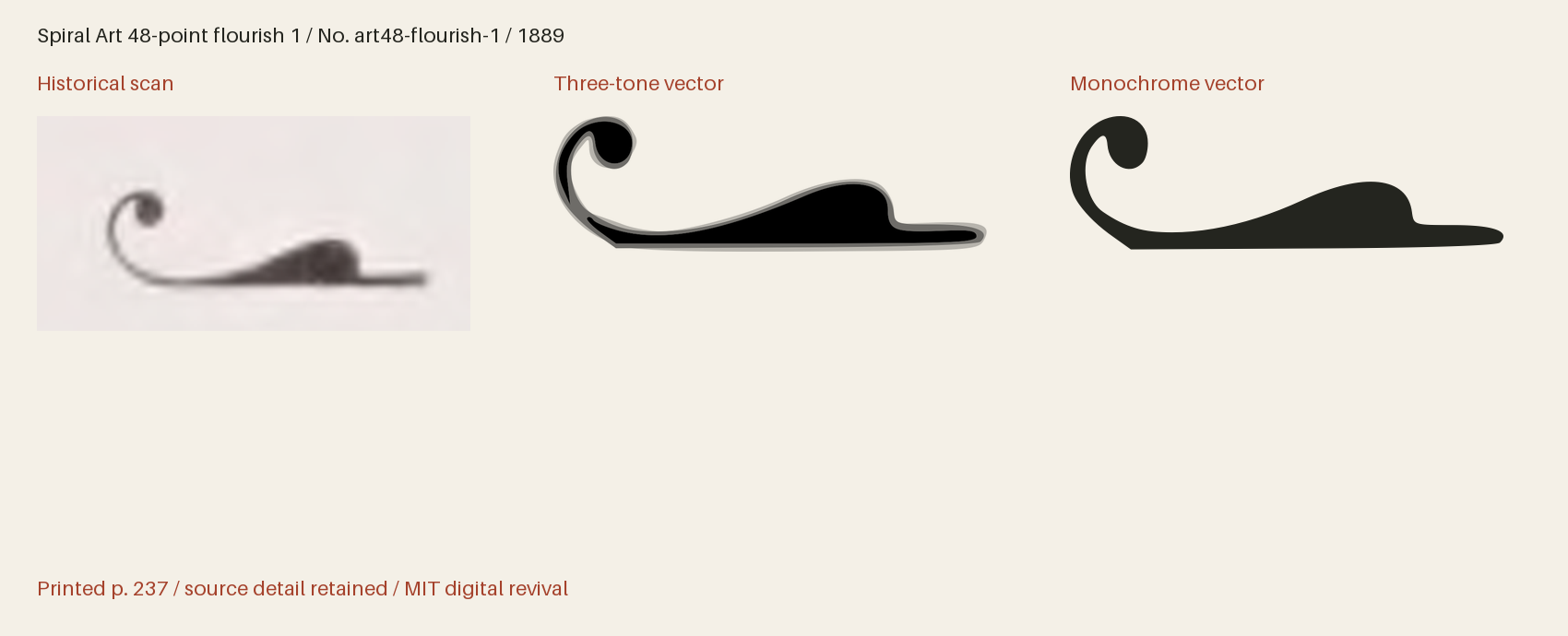 Historical scan beside the three-tone and monochrome vector revivals