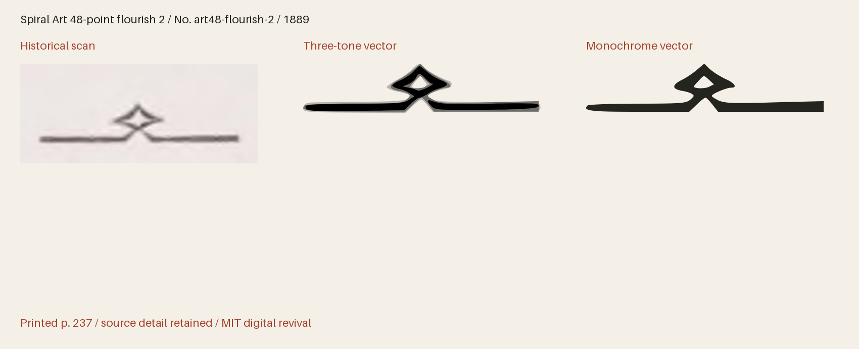Historical scan beside the three-tone and monochrome vector revivals